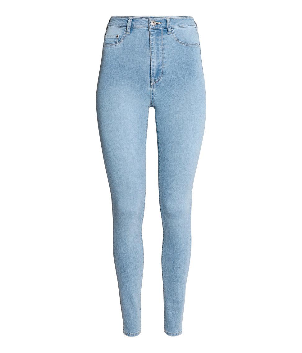 Super skinny jeggings Blue wash denim Super skinny stretch fit Mid rise Belt loops Five pockets Button and zip fly fastening Our model wears a UK 8 and is cm/5'9'' tall Blue wash denim Super skinny stretch fit Mid rise Belt loops Five pockets Button and zip fly fastening Our model wears a UK 8 and is cm/5'9'' tall.